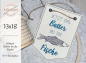 Preview: Wimpel Butter bei die Fische - ITH-Stickdatei